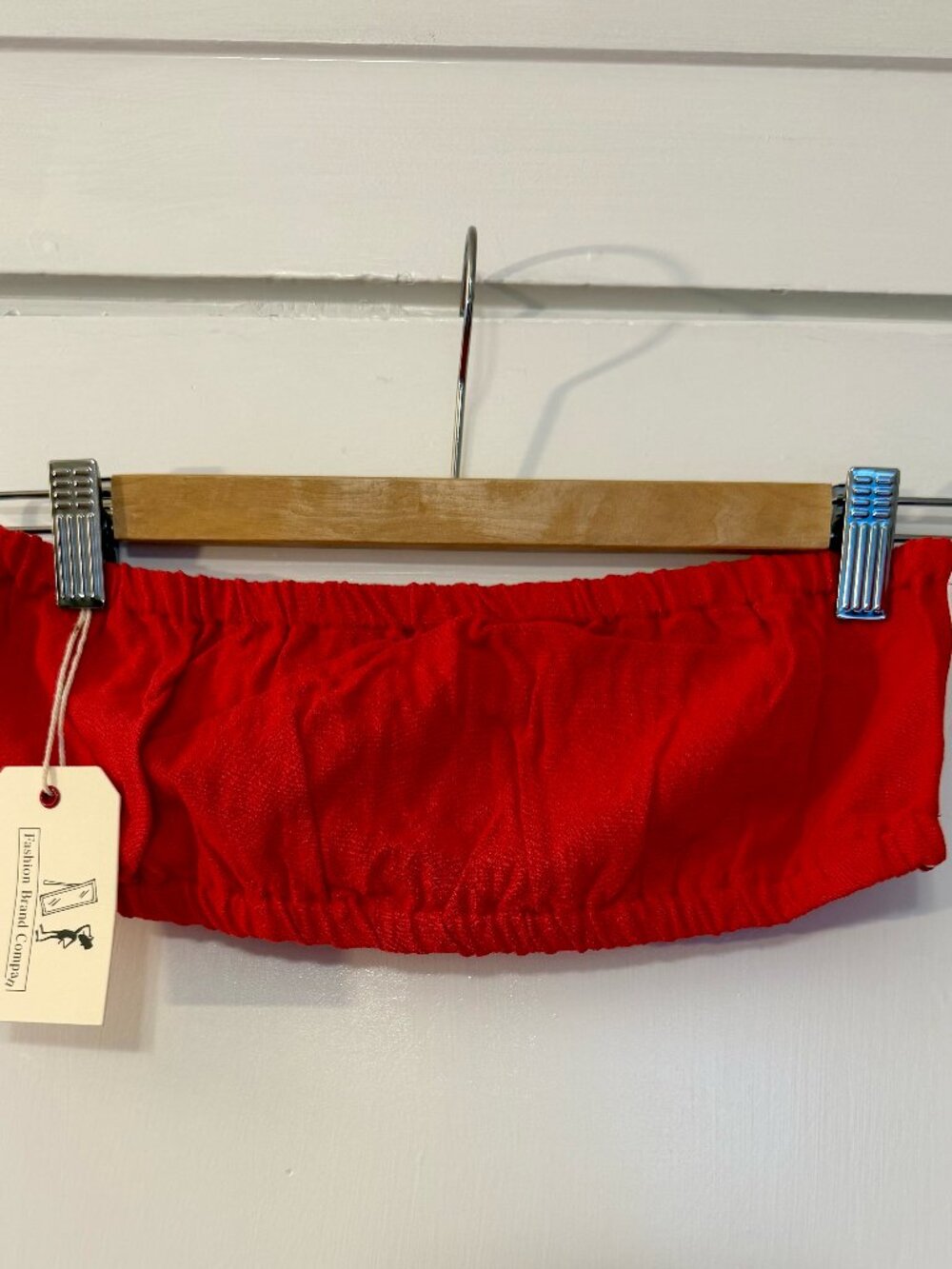 NWT Fashion Brand Company Soft Linen Tube Top, Sporty Red, Size M